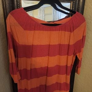 Loft shirt size small pink and coral